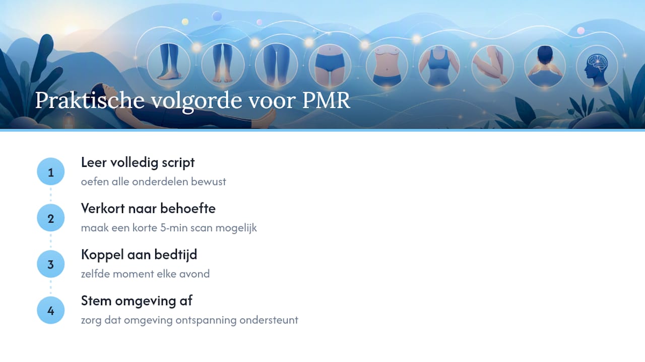 Wat progressieve spierontspanning waard is, en wat niet — overview diagram