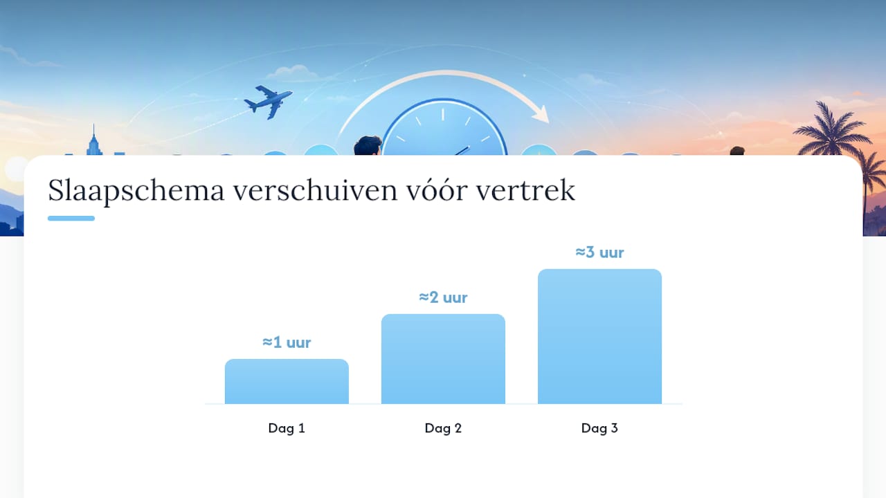 Schema voor het aanpassen van je slaapritme