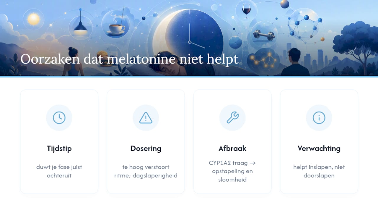 Vier redenen waarom melatonine niet werkt