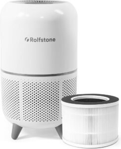 Luchtreiniger / Air Purifier met vervangbaar HEPA 13 filter + koolstoffilter - Werkt tegen huisstofmijt, hooikoorts, allergie, stof, - CADR: 160m3/h. - 3 standen + slaapstand en automatische stand - Luchtkwaliteit indicator