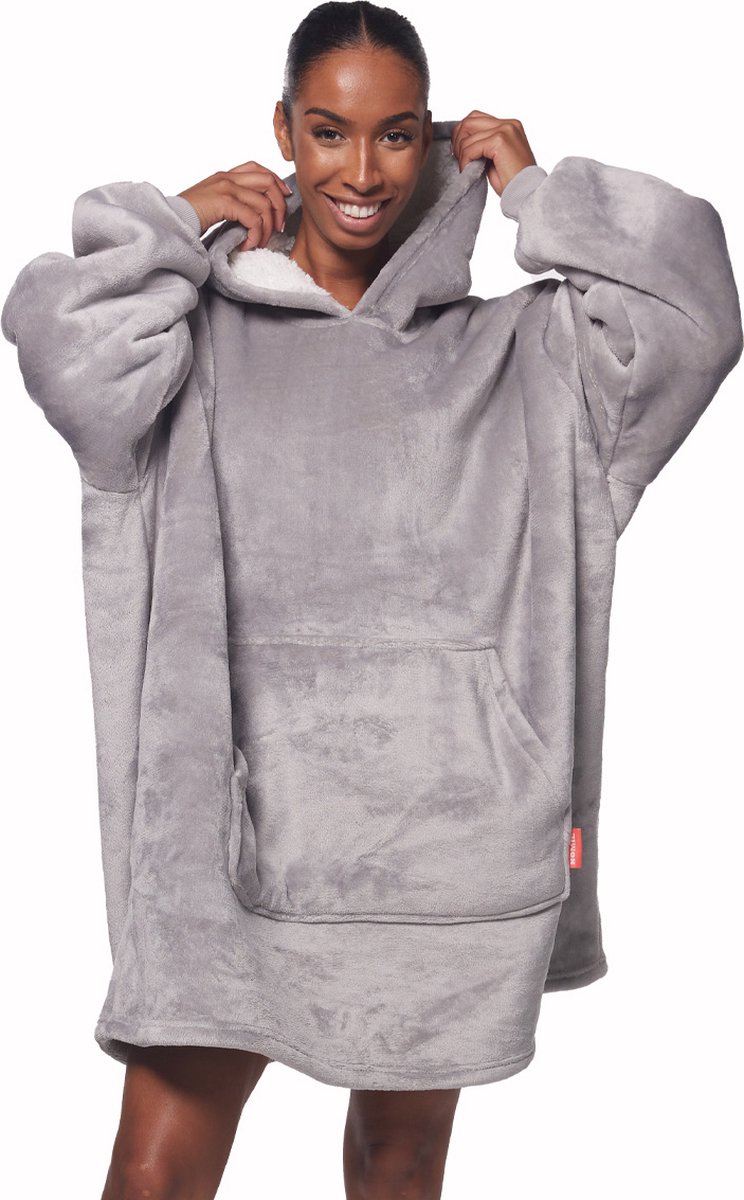 Jml Homie Hoodie - Oversized Unisex Fleece Deken Met Mouwen